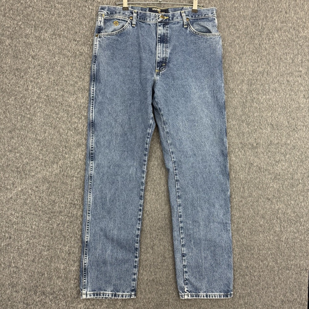 Wrangler George Strait A102 4020 Straight Leg Blue Men's Jeans 36x34 Western